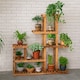 image 3 of Neo 6 Tier Wooden Plant Stand for Balcony Indoor Garden & Patio Outdoor Flower Shelf Display Rack