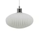 image 2 of First Choice Lighting Set of 2 Baton White Ribbed Glass Easy Fit Pendant Shades White