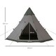 image 5 of Outsunny 6-7 Person Large Family Party Camping Tent W/ Carrying Bag, Blue