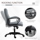 image 8 of Vinsetto Office Chair, Fabric Desk Chair Mid Back Work Study Chair with Massage Lumbar Support, Adjustable Height and Swivel Wheels, Grey