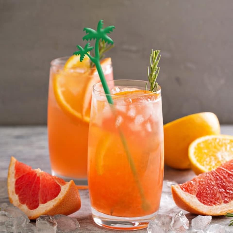 image 1 of Summer Time Bright Acrylic Drink Stirrers - Pack of 6