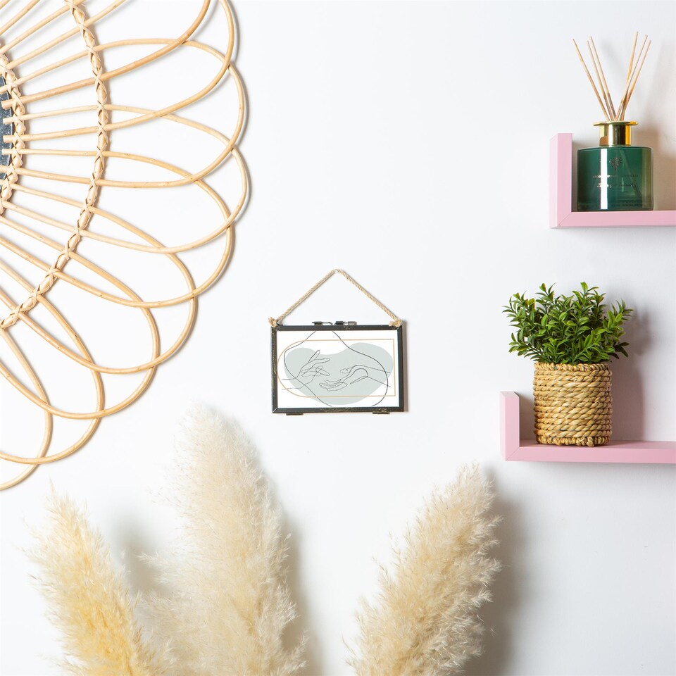 image 1 of Nicola Spring Hanging Metal Photo Frame - 6" x 4" - Black