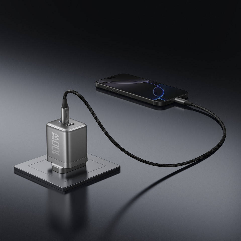 image 1 of EcoFlow 100W Rapid GaN Wall AC Charger