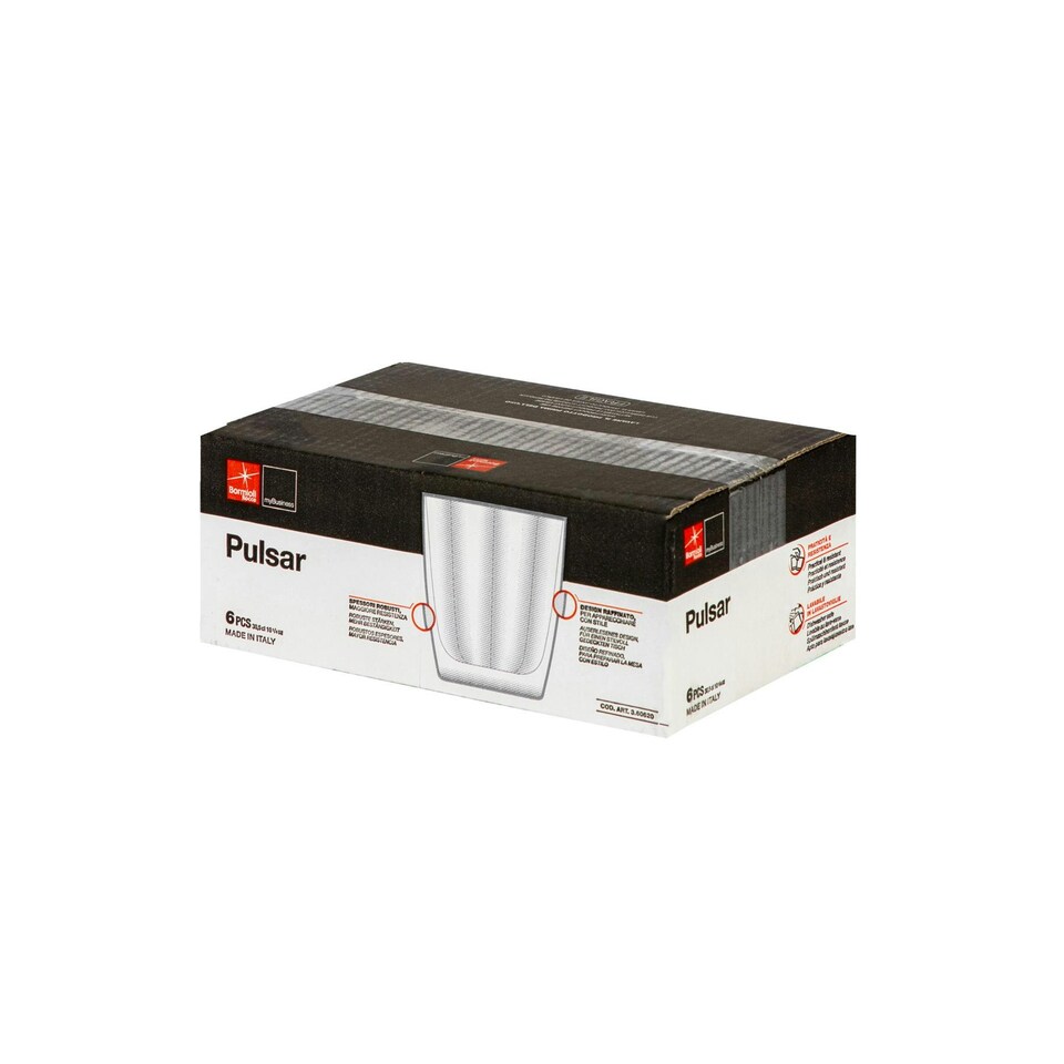 image 1 of Bormioli Rocco Pulsar Double Old Fashioned Glasses - 390ml - Clear - Pack of 6 Clear