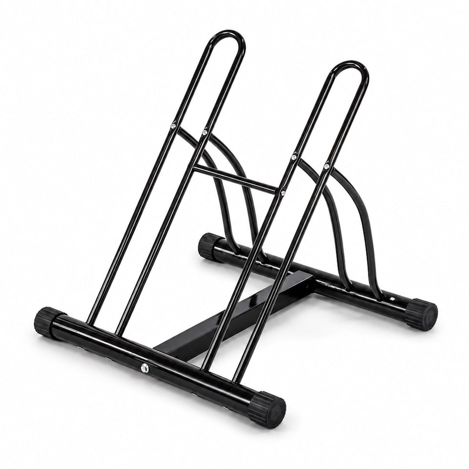 image 1 of Double Heavy Duty Bike Bicycle Floor Parking Stand Holder Storage Rack