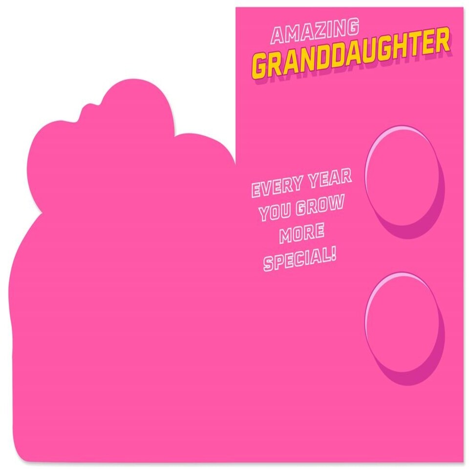 image 1 of Flower Lego Design Amazing Granddaughter Birthday Card