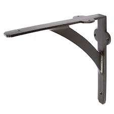 Hammer & Tongs Iron Shelf Bracket - D205mm - Black