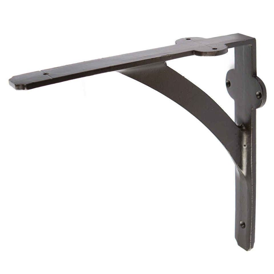 image 1 of Hammer & Tongs Iron Shelf Bracket - D205mm - Black