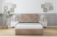 image 1 of Sloomy Belvoir Mink Naples Bed Frame With Mattress With 45" Upholstered Headboard 2'6 Small Single