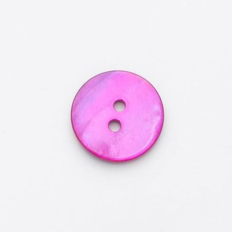 Minerva Cerise Pink Round Akoya Shell Buttons for Dressmaking - 23mm - per value pack of 50