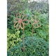image 3 of 5 Feet Flowering Petal Plant Pin Garden Art (Pack of 3) - Bare Metal/Ready to Rust