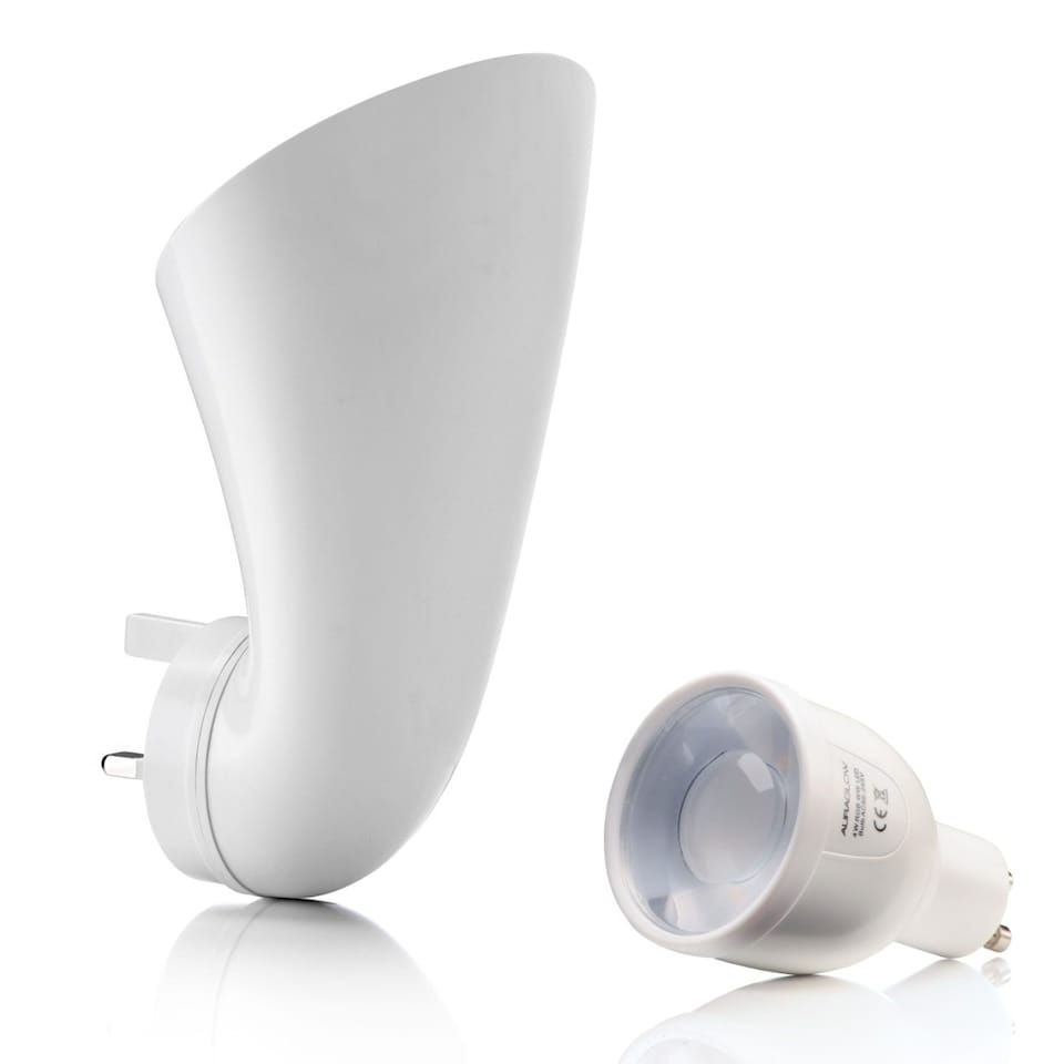 image 1 of Auraglow Plugin GU10 Spotlight Uplighter Wall Wash Light Plug Socket Lamp | Blue