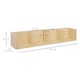 image 7 of HOMCOM Wooden Wall-Mounted Storage Media Display Shelf Center Rack, Natural
