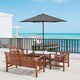 image 2 of Outsunny 2m Parasol Patio Umbrella, Outdoor Sun Shade with 6 Ribs Dark Grey