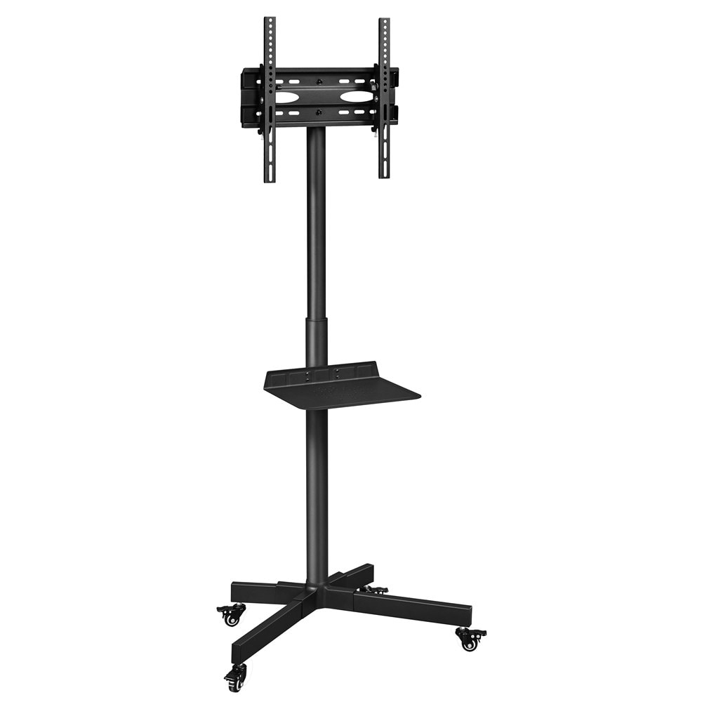 Yaheetech Rolling TV Trolley Height Adjustable Black