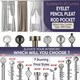 image 5 of Extendable Curtain Pole Crystal Metal Curtain Pole Set - Satin Nickel - 40cm to 218 cm (15" to 86")