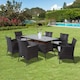 image 2 of Outsunny 7pc Rattan Garden Furniture Dining Set Wicker Patio