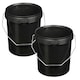 image 3 of 1 x 10 Litre Strong Black Plastic Hard Wearing Plastic Buckets Complete With Tamper Evident Lid & Handle