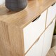 image 4 of Sideboard Storage Cabinet 2 Door 2 Drawer Cupboard Solid Wood Legs