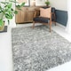 image 3 of KUKOON Silver Grey Mottled Shaggy Living Room Area Rug 120cm x 170cm