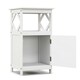 image 5 of COSTWAY Bathroom Floor Cabinet Single Door Organizer White White