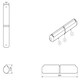 image 5 of Lift Off Bullet Hinge Weld On Brass Bush 10x60mm Heavy Duty Door Hatch 4PK Silver