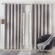 image 1 of OHS Capri Matte Super Soft Velvet Lined Eyelet Curtains, 90x90" - Silver