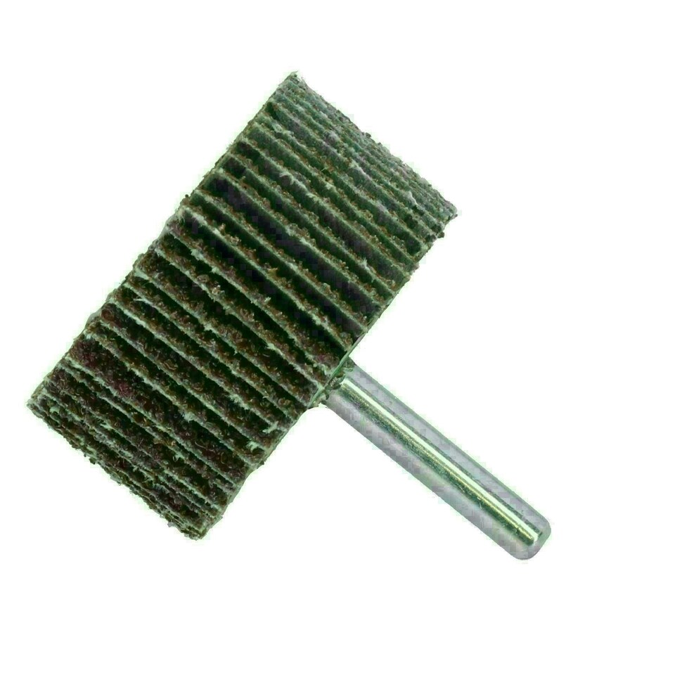image 1 of 40 Grit 50mm Flap Wheel Disc Abrasive Sanding Pads For Drills 6mm Shank 10pc