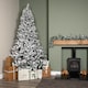 image 2 of 8ft (2.4m) Snow Flocked Artificial Christmas Tree with Green Metal Stand and 1017 Tips