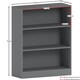 image 3 of Vida Designs Cambridge 3 Tier Low Bookcase Display Storage, Grey