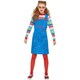 image 2 of Chucky Girls Halloween Costume Set - Blue/Red - 10-12 Years