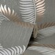image 2 of Fine Decor Cascade Leaf Wallpaper - Grey/Rose Gold - 10m x 53cm Grey