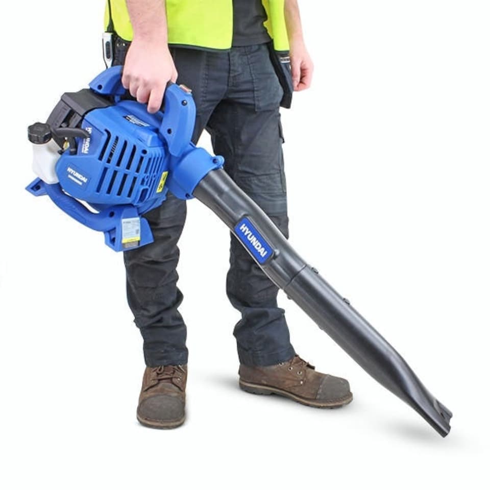 image 1 of Hyundai 3-IN-1 Petrol Leaf Blower Garden Vacuum Shredder 26cc 2-Stroke HYBV2600X