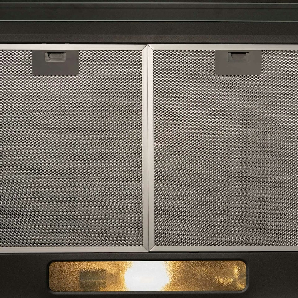 image 1 of SIA STH50BL 50cm Black Slimline Visor Cooker Hood Kitchen Extractor Fan