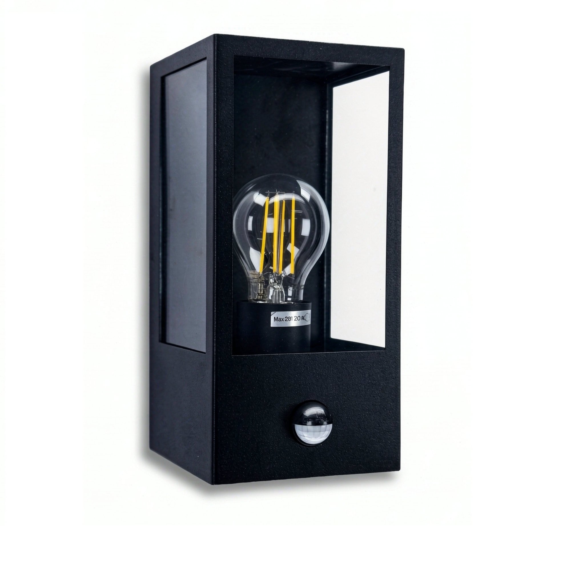 First Choice Lighting Compton Black Motion Sensor Outdoor Wall Light