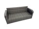 image 5 of Fimous Garden Outdoor Rattan Furniture Set Rattan 3 Seater Sofa with 3 Stools Side Table Dark Grey Mixed