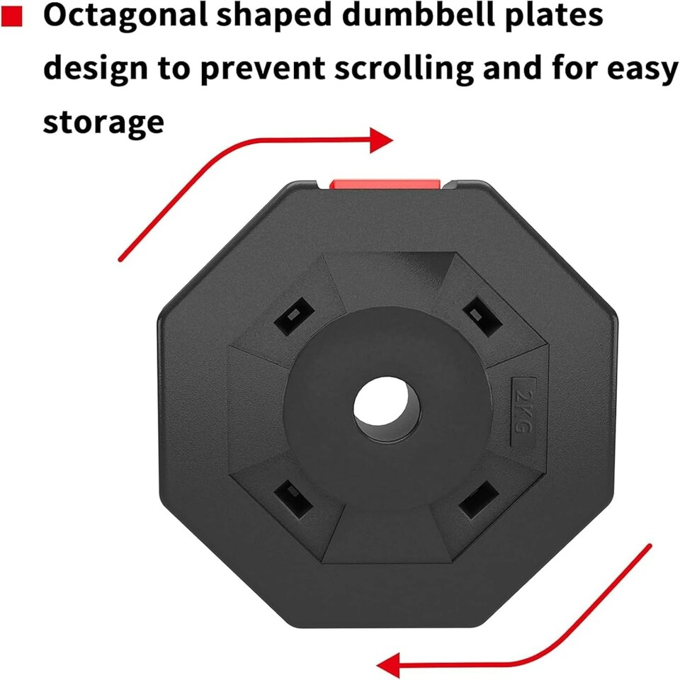 image 1 of Alivio Premium 20kg Adjustable Dumbbell & Barbell Set