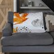 image 2 of Maple Leaves & Marbled Circles Blanket | Multi