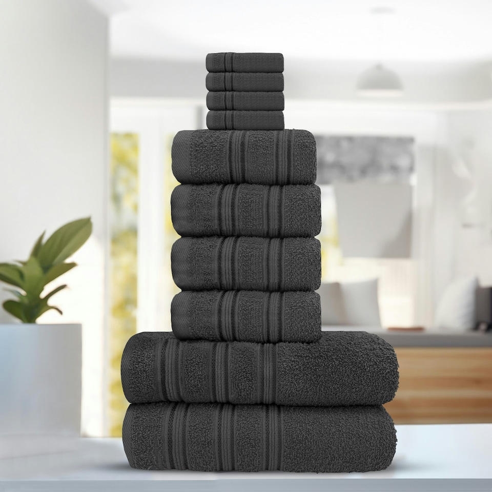 Everyday 100% Cotton Towels - Super Absorant and Soft – Cotton Hand & Bath Towels - Charcoal Grey | Charcoal | Bath towel
