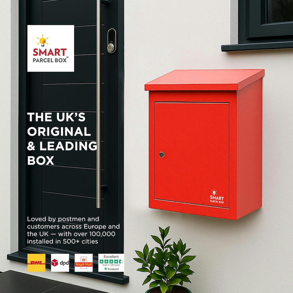 image 1 of SMART PARCEL BOX® Medium Front Access | Red | 1