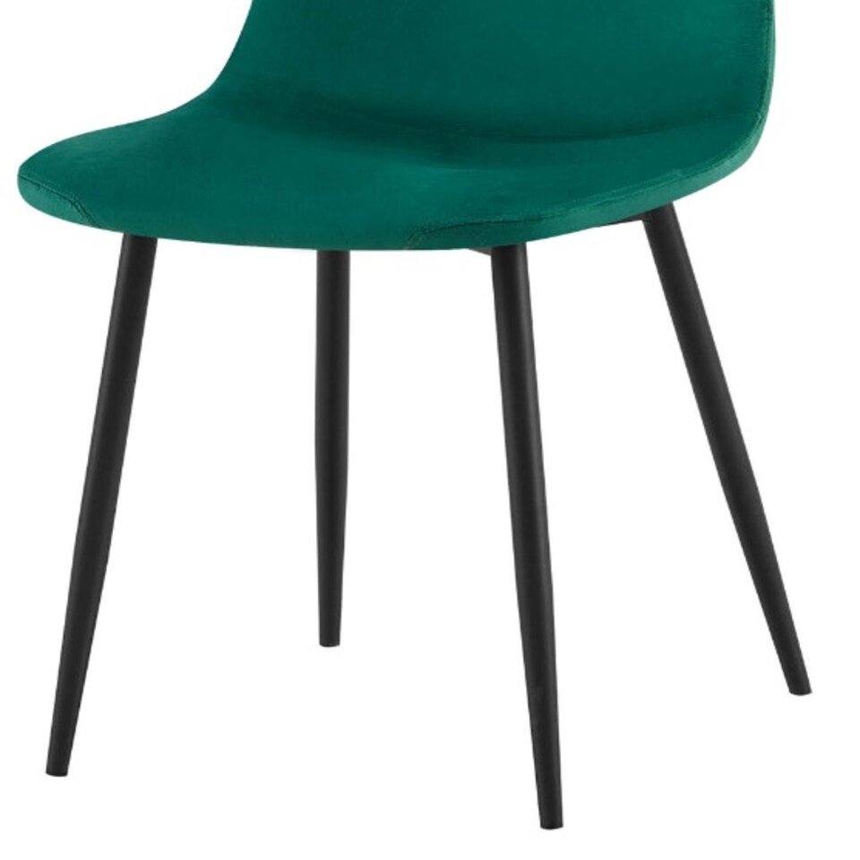 image 1 of Luxe Dining Chair 4pc Verdant Green Wood Printed Coating Green