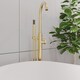 image 4 of Balterley Connect Floor Standing Bath Shower Mixer Tap with High Curved Spout & Shower Kit | Copper | Brushed Brass | 1
