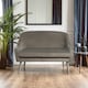 image 1 of Interiors by Premier Grey Velvet Sofa with Silver Wood Legs, Easy to Maintain Velvet Corner Sofa, Stain-Resistant Dinner Sofa