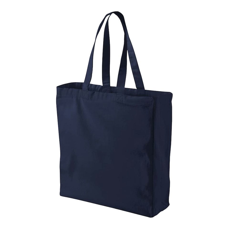 image 1 of Westford Mill Canvas Classic Shopper Bag - 26 Litres - French Navy - One Size Blue