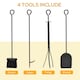 image 3 of HOMCOM Heavy Duty Firewood Log Rack Wood Storage Holder w/ 4 Tools Steel, Black