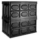 image 1 of TekBox 56L Black Folding Storage Box - Set of 2 Boxes
