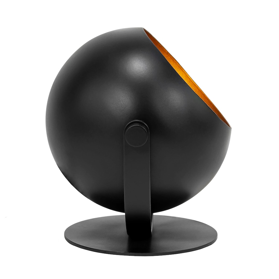 image 1 of Modern Adjustable Matt Black Projector LED Table-Floor Uplighter with Gold Inner | Black