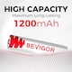 image 4 of Bevigor Ultra AAA Lithium Batteries Pack of 8, Triple A Batteries, 1200mAh 1.5V High Capacity AAA Battery for Home Equipment, Safety Equipment (Disposable Batteries)