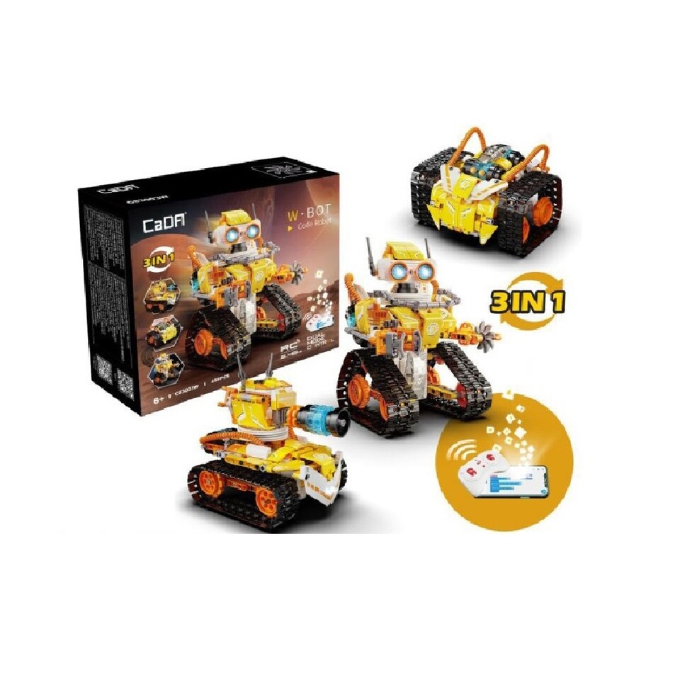 image 1 of CaDa W·Bot Code Robot 3-In-1 455 Piece Set