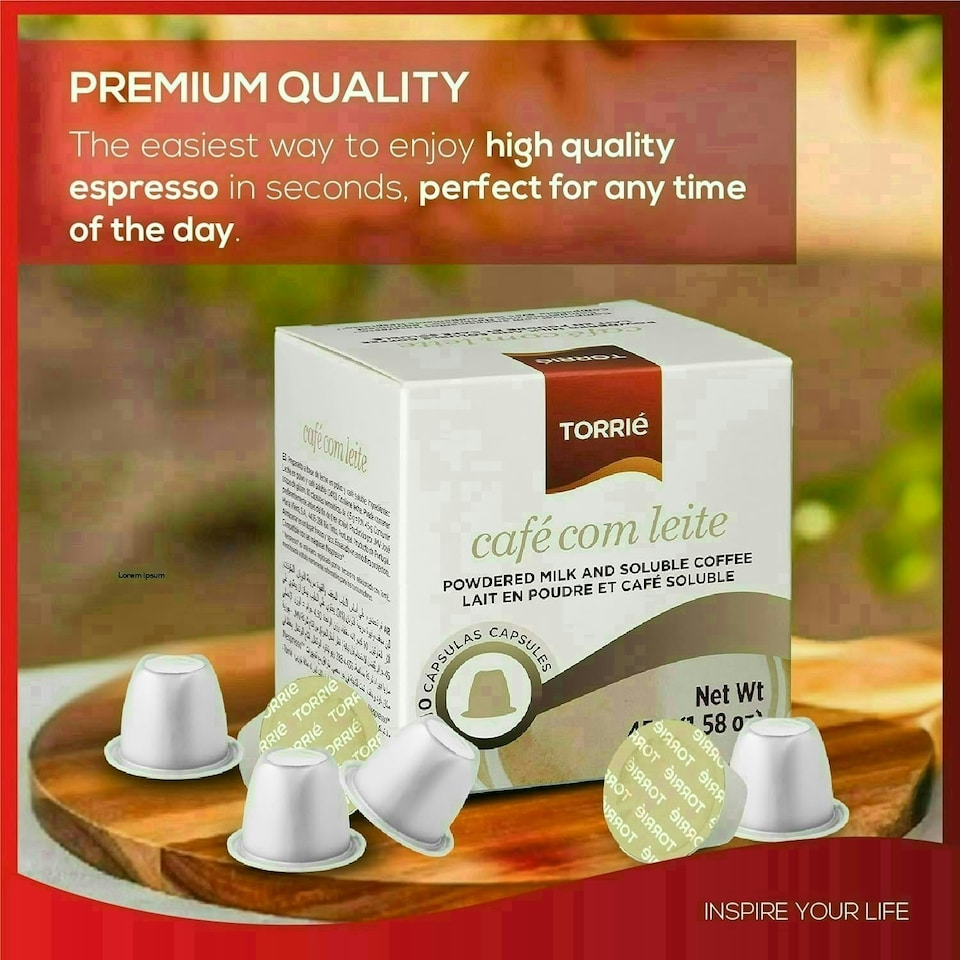 image 1 of Instant Coffee with Milk Nespresso ® Compatible Coffee Capsules (60 Pods)